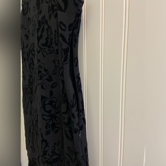 Free People Black Rose Burnout Velvet Whimsigoth Bodycon Dress S - Picture 5 of 11
